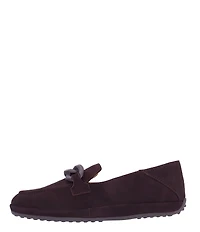 L'Amour Des Pieds Yozey Suede Chain Ornament Platform Driver Loafers