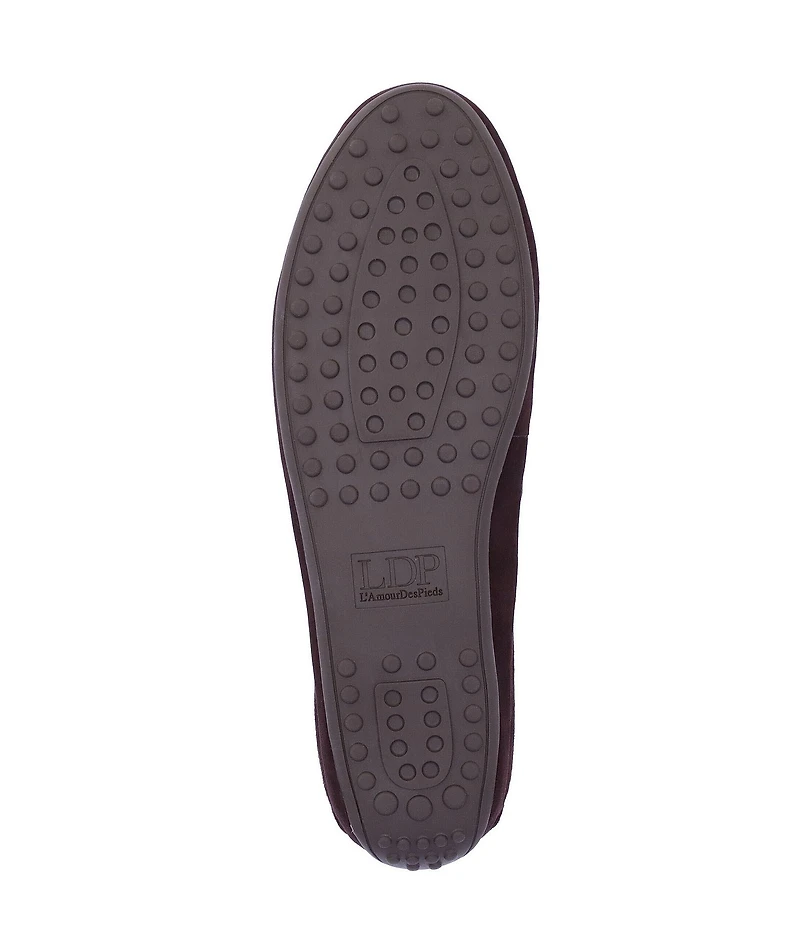 L'Amour Des Pieds Yozey Suede Chain Ornament Platform Driver Loafers