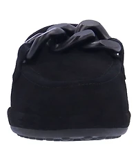L'Amour Des Pieds Yozey Suede Chain Ornament Platform Driver Loafers