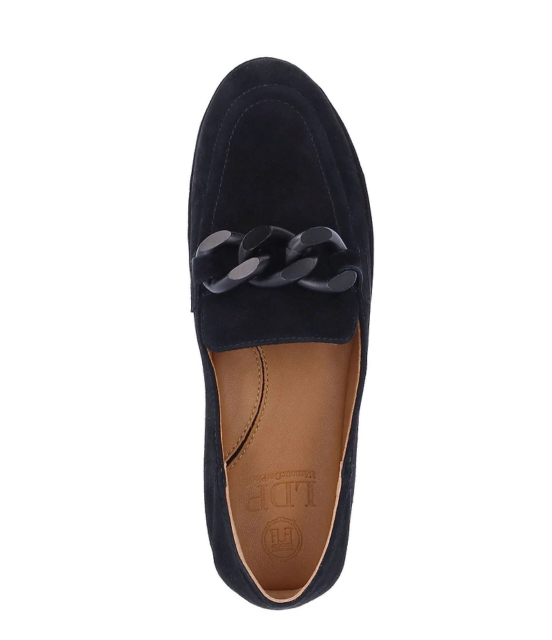 L'Amour Des Pieds Yozey Suede Chain Ornament Platform Driver Loafers
