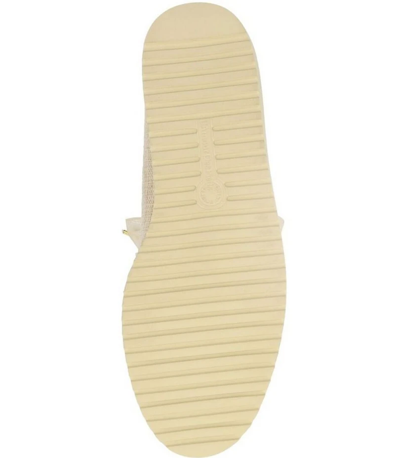 L'amour Des Pieds Zafira Linen and Mesh Lace Up Platform Wedge Sneakers