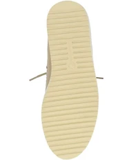 L'Amour Des Pieds Zorielle Leather and Suede Brogue Detail Platform Wedge Oxfords