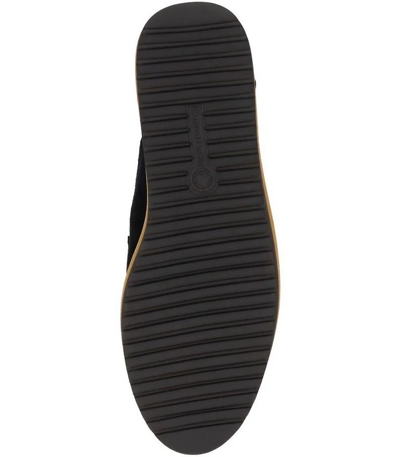 L'Amour Des Pieds Zuree Suede Leopard Print Calf Hair Slingback Penny Loafers