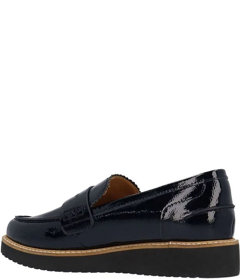 L'Amour Des Pieds Zyra Crinkle Patent Penny Loafers