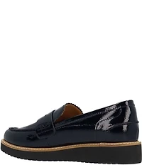 L'Amour Des Pieds Zyra Crinkle Patent Penny Loafers