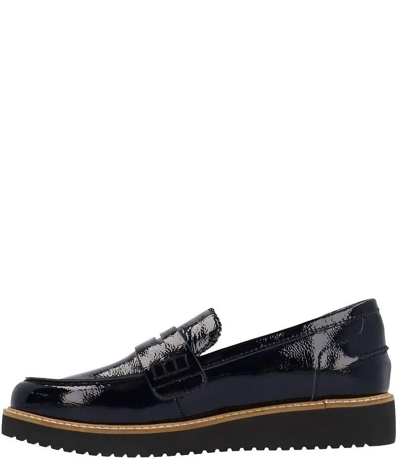 L'Amour Des Pieds Zyra Crinkle Patent Penny Loafers