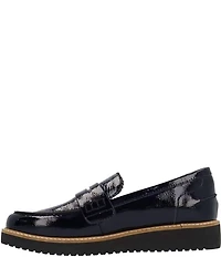L'Amour Des Pieds Zyra Crinkle Patent Penny Loafers