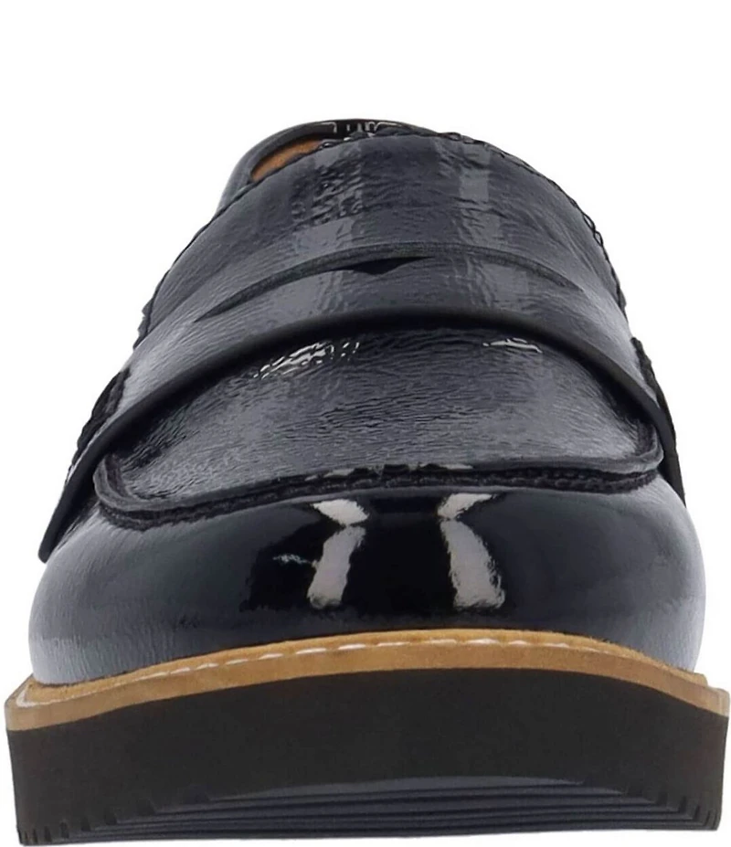 L'Amour Des Pieds Zyra Crinkle Patent Penny Loafers