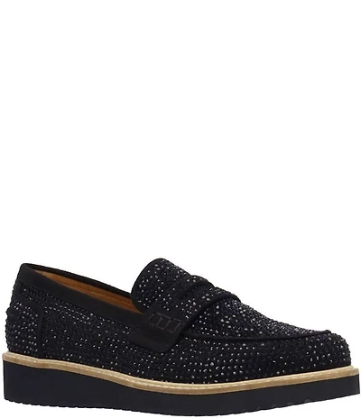 L'Amour Des Pieds Zyra Rhinestone Penny Loafers