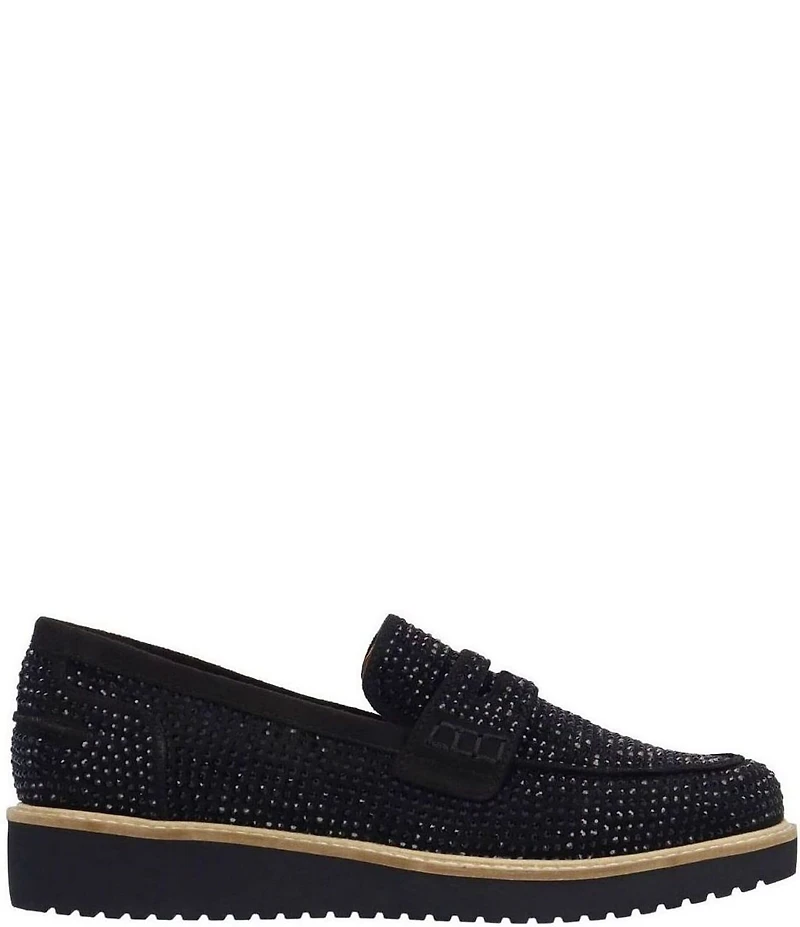 L'Amour Des Pieds Zyra Rhinestone Penny Loafers