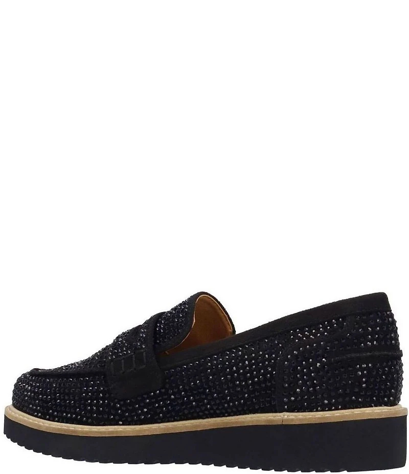 L'Amour Des Pieds Zyra Rhinestone Penny Loafers