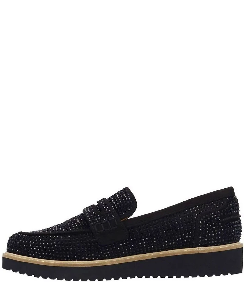 L'Amour Des Pieds Zyra Rhinestone Penny Loafers