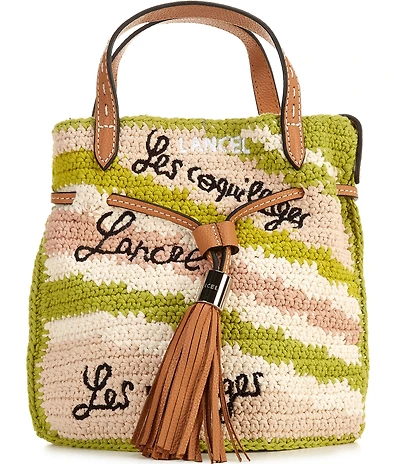 LANCEL Summer Mania Crochet Small Bucket Bag