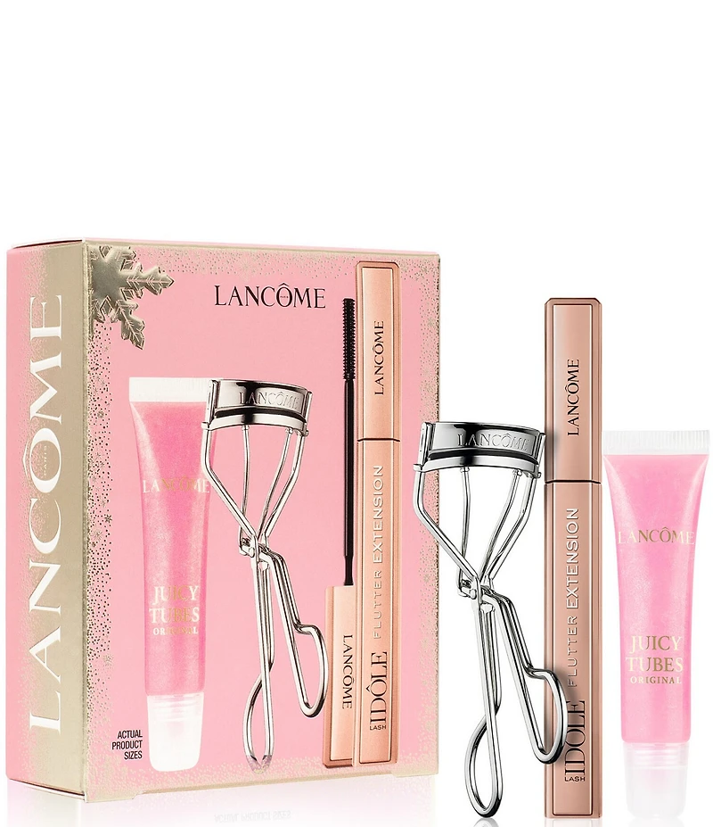 Lancome Lash Idole Limited Edition Flutter Mascara, Juicy Tube, and Lash Curler Makeup Set