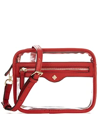 Landry Clear Camera Gold Hardware Contrast Trim Crossbody Bag
