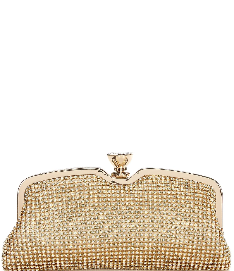 Landry Crystal Mesh Frame Clutch