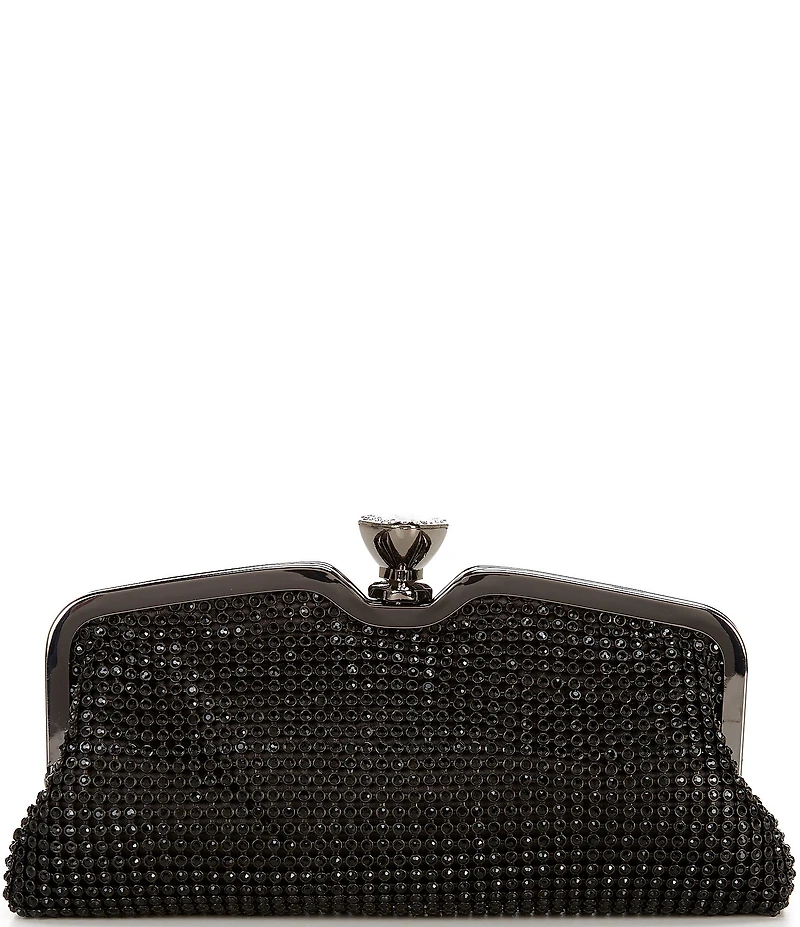 Landry Crystal Mesh Frame Clutch