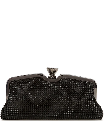 Landry Crystal Mesh Frame Clutch