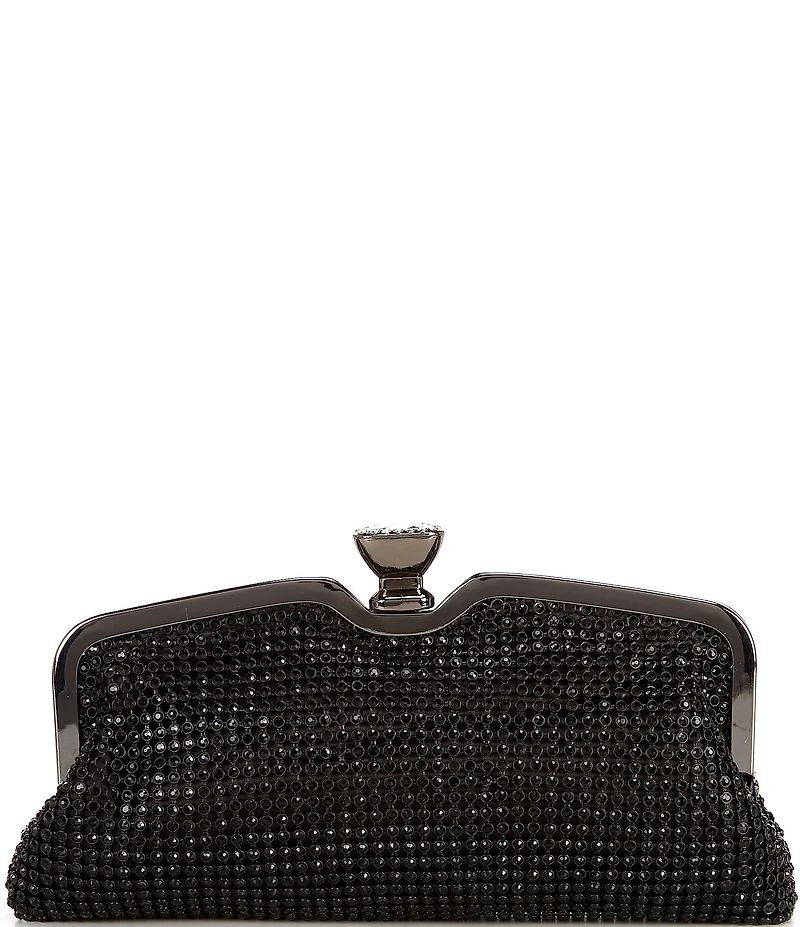 Landry Crystal Mesh Frame Clutch