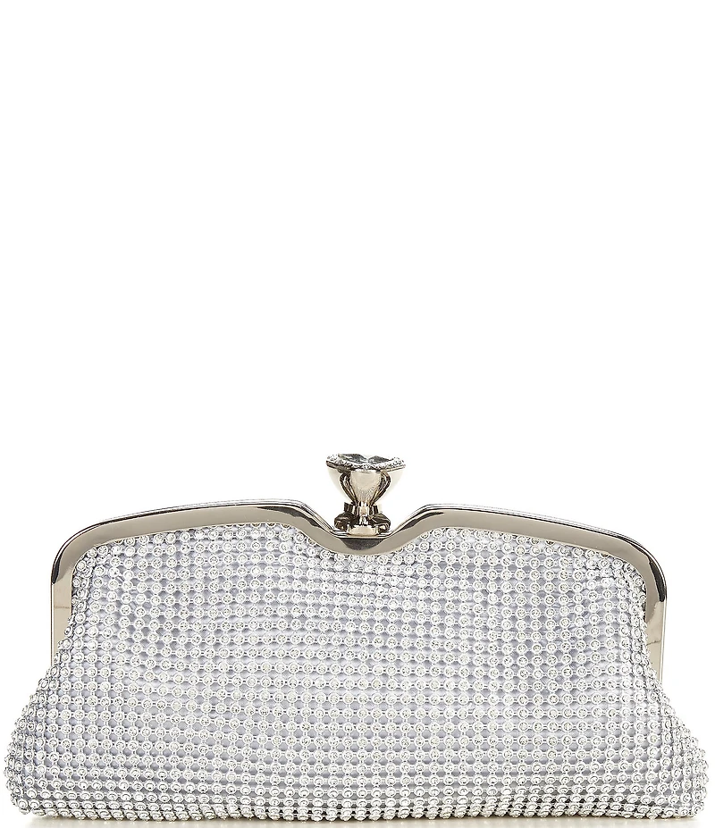 Landry Crystal Mesh Frame Clutch