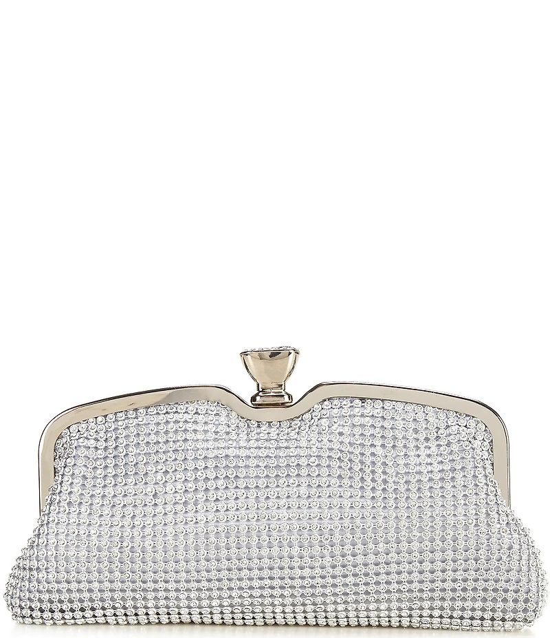Landry Crystal Mesh Frame Clutch