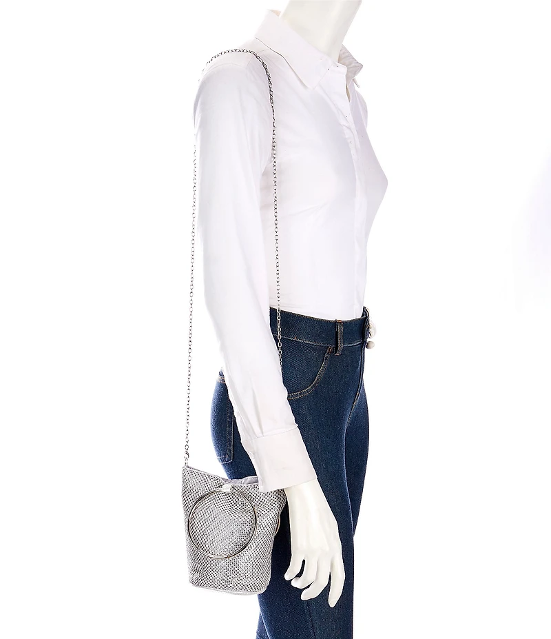 Landry Crystal Mesh O-Ring Top Handle Clutch