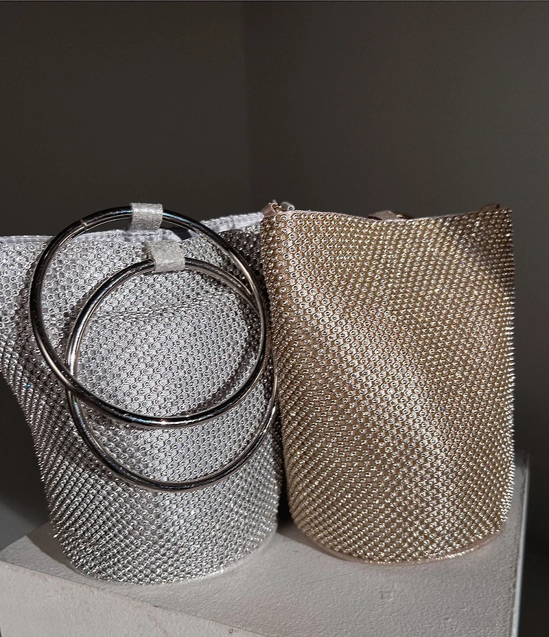 Landry Crystal Mesh O-Ring Top Handle Clutch