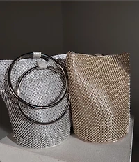Landry Crystal Mesh O-Ring Top Handle Clutch