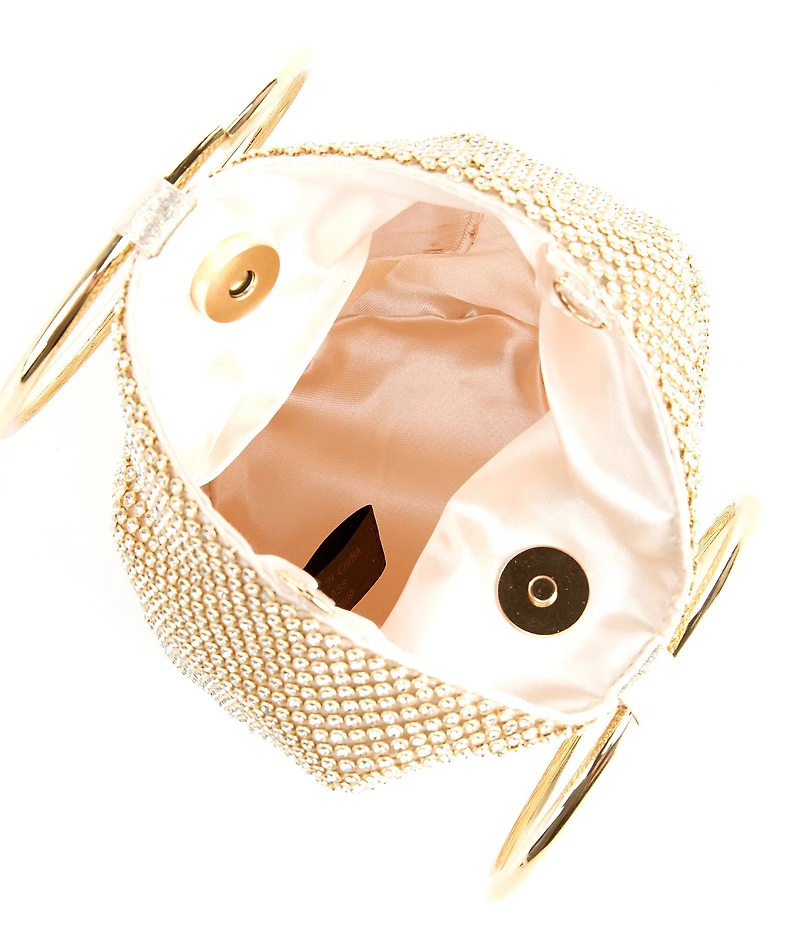 Landry Crystal Mesh O-Ring Top Handle Clutch