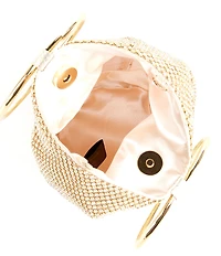 Landry Crystal Mesh O-Ring Top Handle Clutch