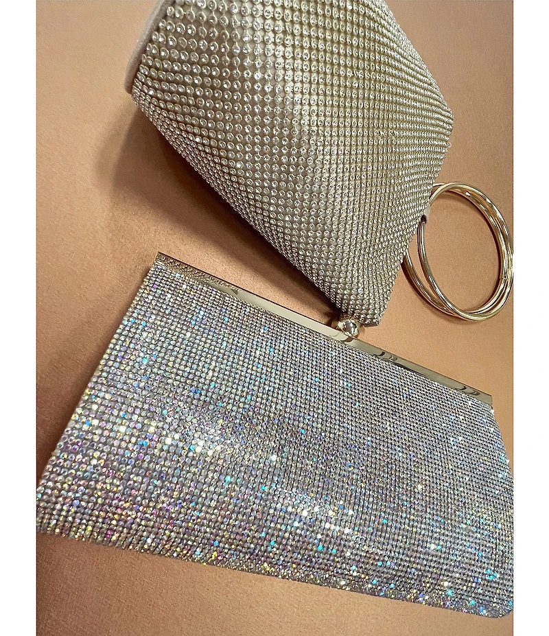 Landry Crystal Mesh O-Ring Top Handle Clutch