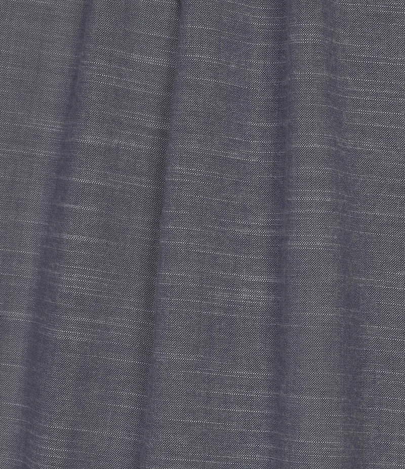 Landry Short Sleeve Split Round Neck Button Front Denim Caftan
