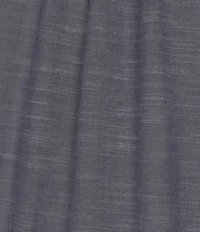 Landry Short Sleeve Split Round Neck Button Front Denim Caftan