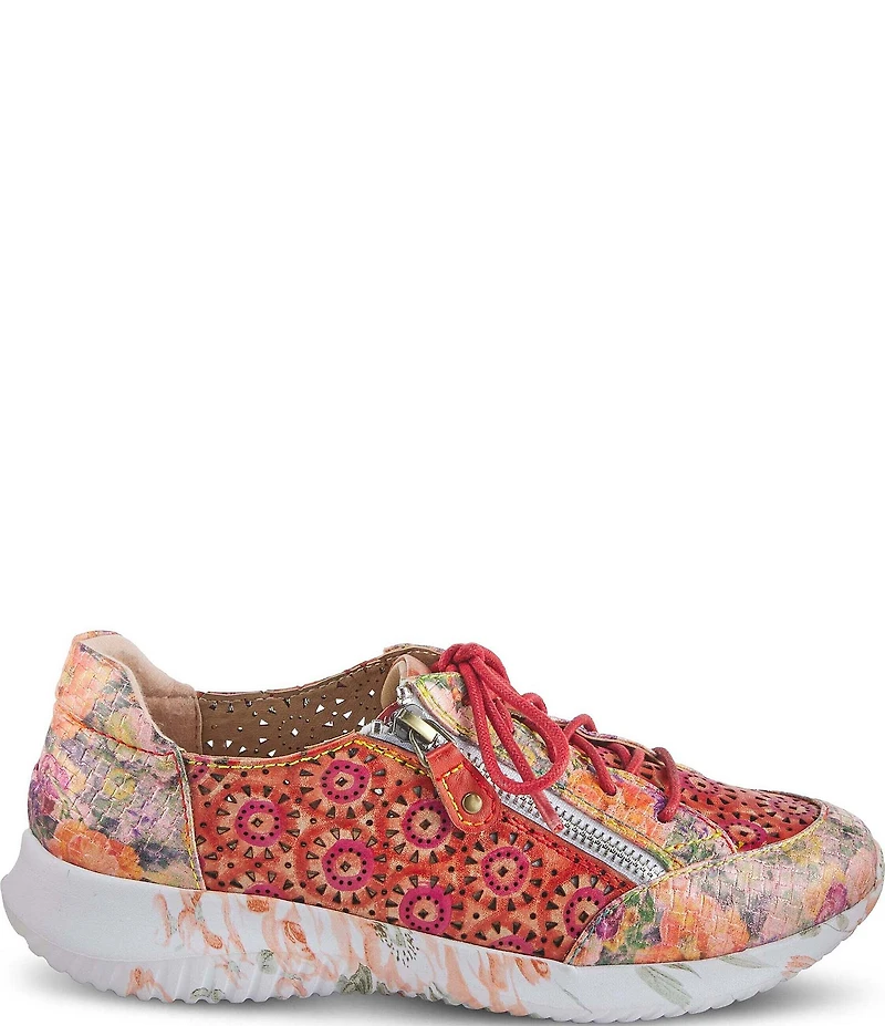 L'ARTISTE Jazzie Mixed Media Perforated Sneakers