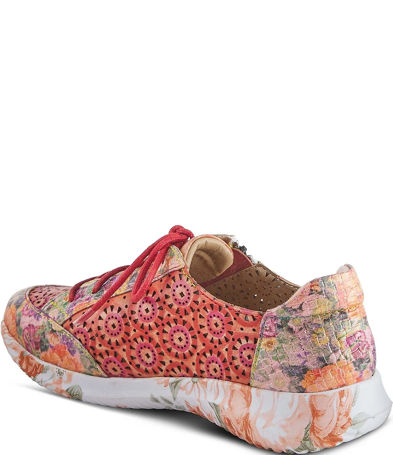 L'ARTISTE Jazzie Mixed Media Perforated Sneakers