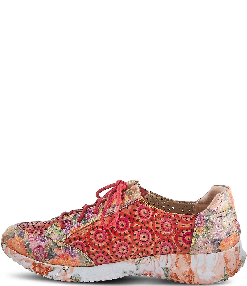 L'ARTISTE Jazzie Mixed Media Perforated Sneakers