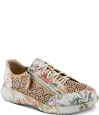 L'ARTISTE Jazzie Mixed Media Perforated Sneakers