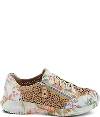 L'ARTISTE Jazzie Mixed Media Perforated Sneakers