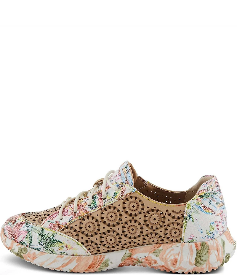 L'ARTISTE Jazzie Mixed Media Perforated Sneakers