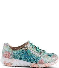 L'ARTISTE Jazzie Mixed Media Perforated Sneakers