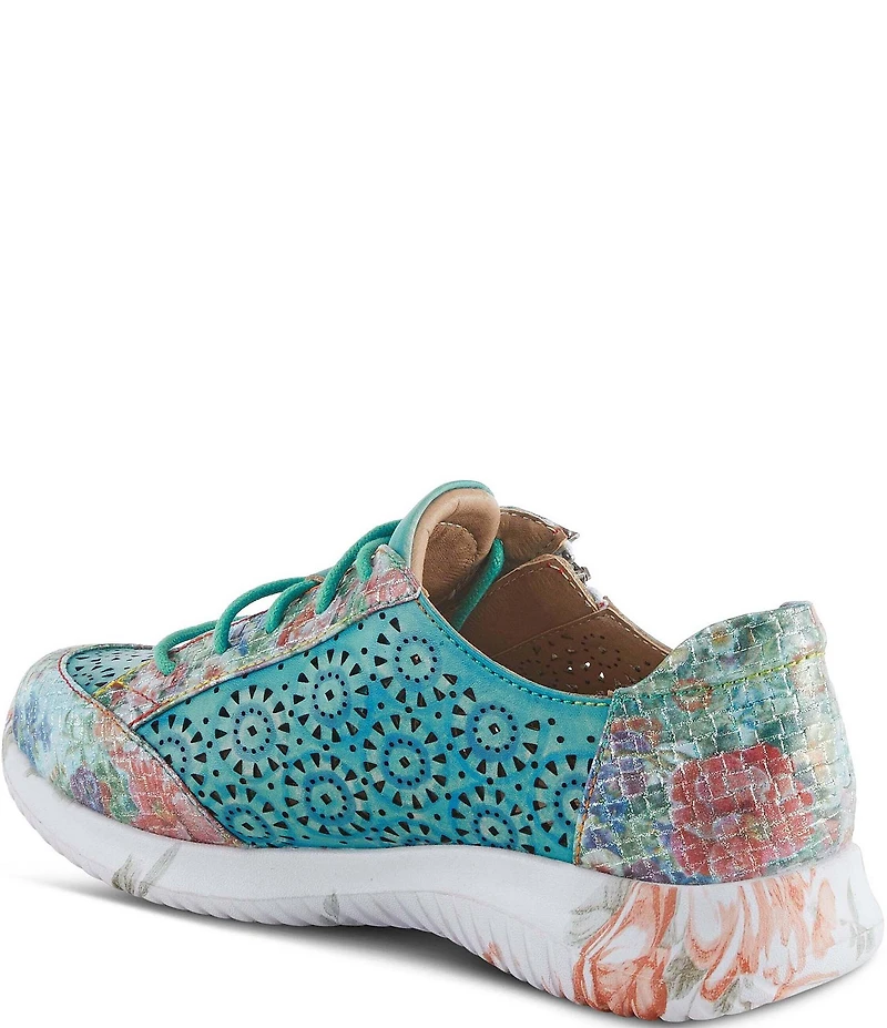 L'ARTISTE Jazzie Mixed Media Perforated Sneakers