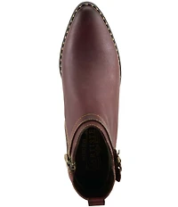 L'ARTISTE Acree Floral Embossed Leather Faux Fur Lined Booties