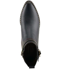 L'ARTISTE Acree Floral Embossed Leather Faux Fur Lined Booties