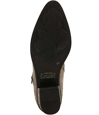 L'ARTISTE Acree Floral Embossed Leather Faux Fur Lined Booties