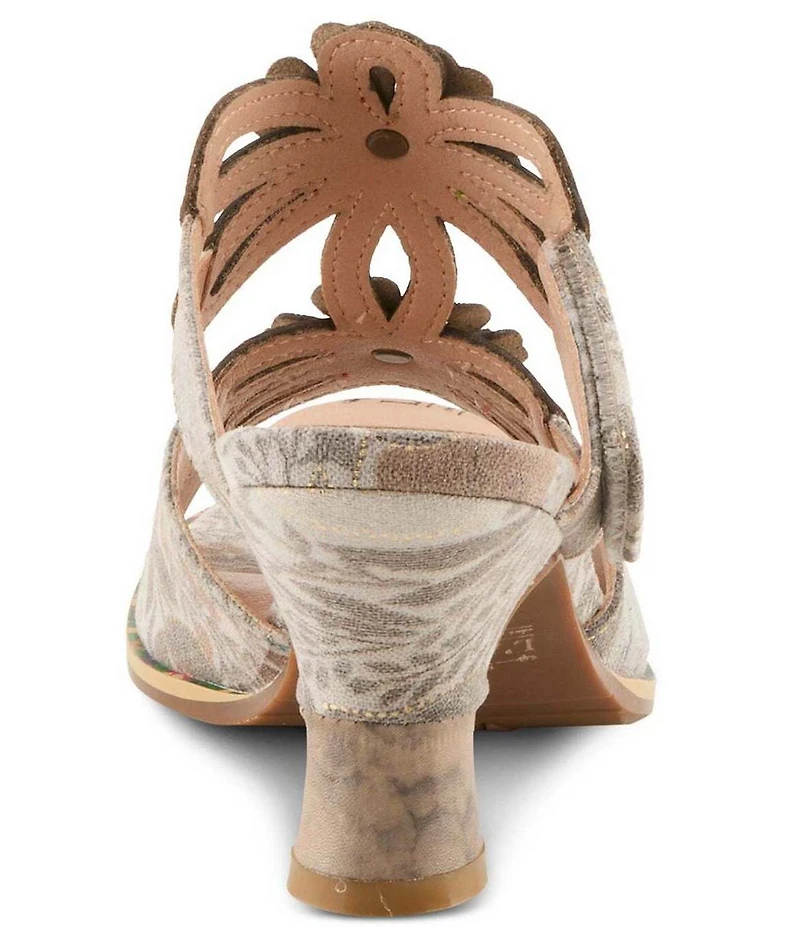 L'ARTISTE Alania-Garden Floral Applique Ornamented Dress Slides