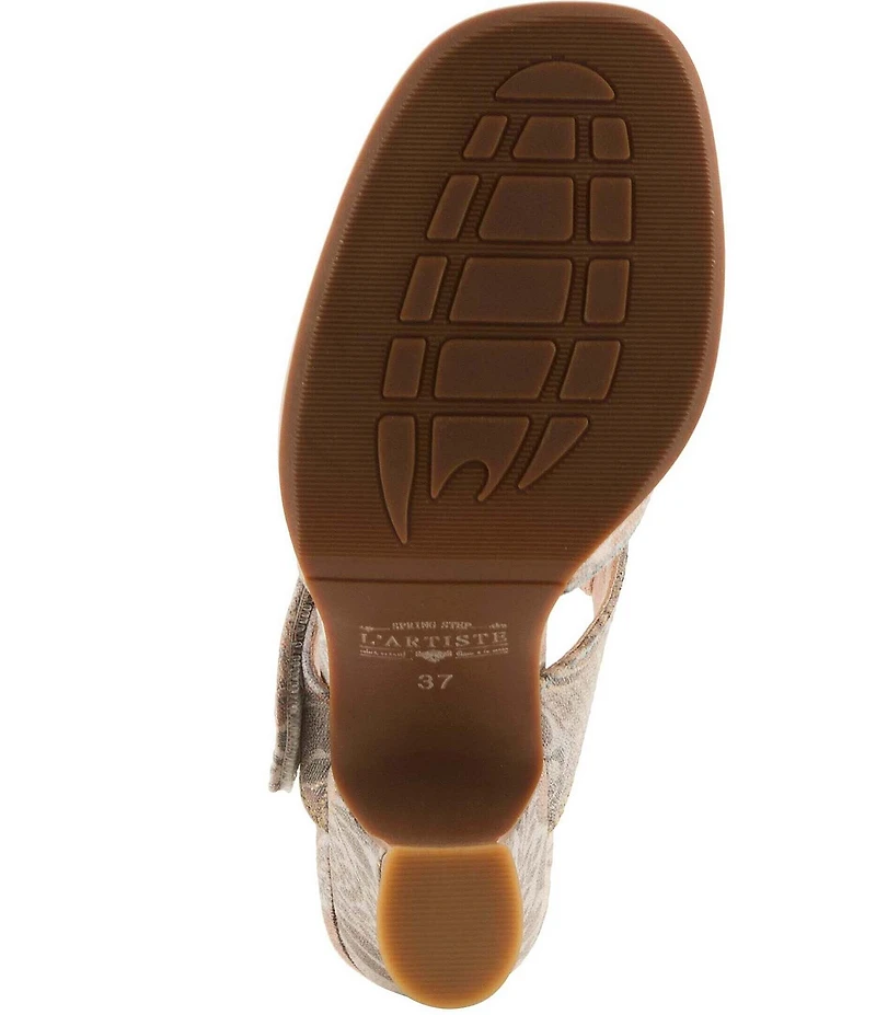 L'ARTISTE Alania-Garden Floral Applique Ornamented Dress Slides