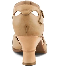 L'ARTISTE Altamira Leather T-Strap Pumps