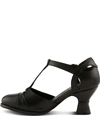 L'ARTISTE Altamira Leather T-Strap Pumps