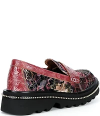 L'ARTISTE Altona Floral Printed Velvet Loafers