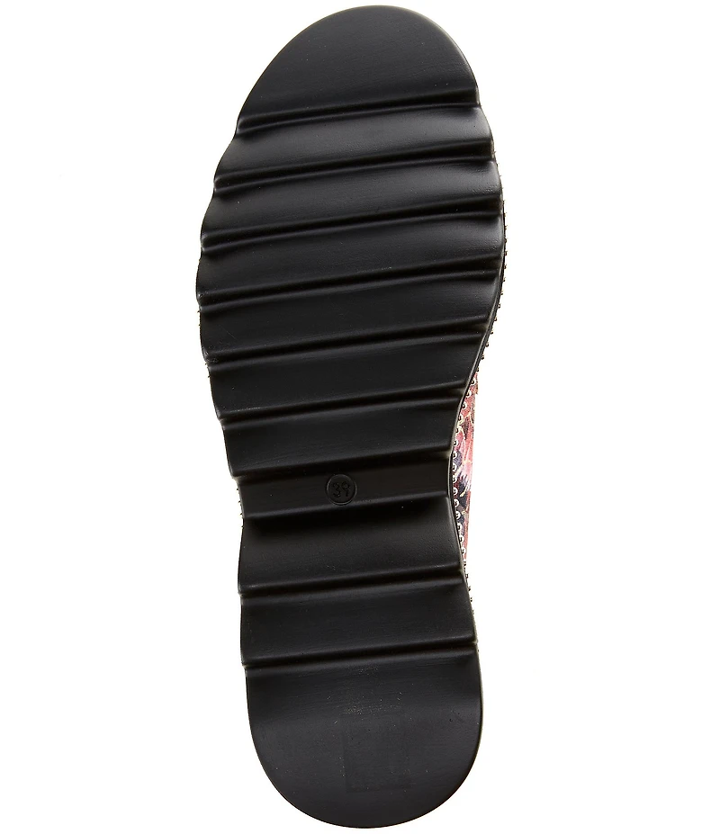 L'ARTISTE Altona Floral Printed Velvet Loafers